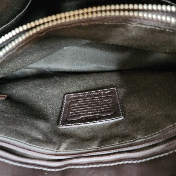 Coach Purse Hampton Signature Handbag Brown Canvas Leather - Picture 4 of 4
